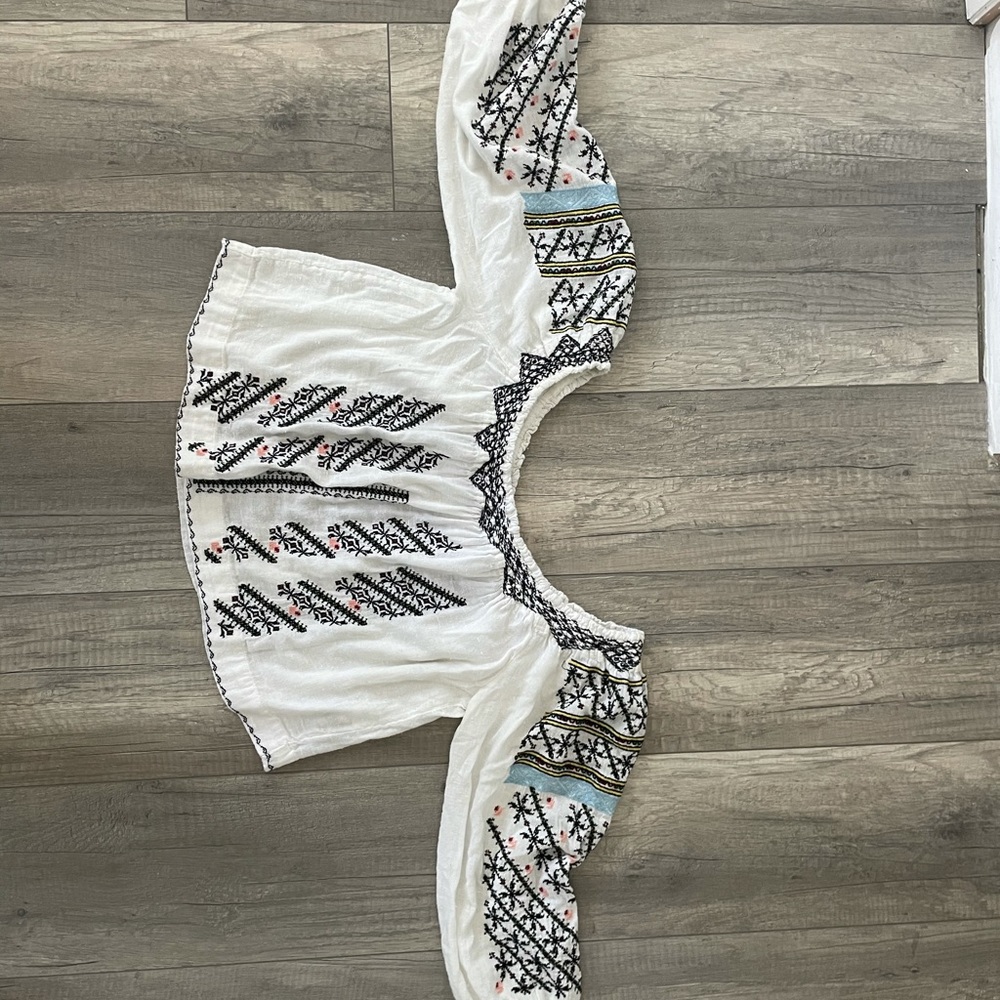 free people embroidered blouse
